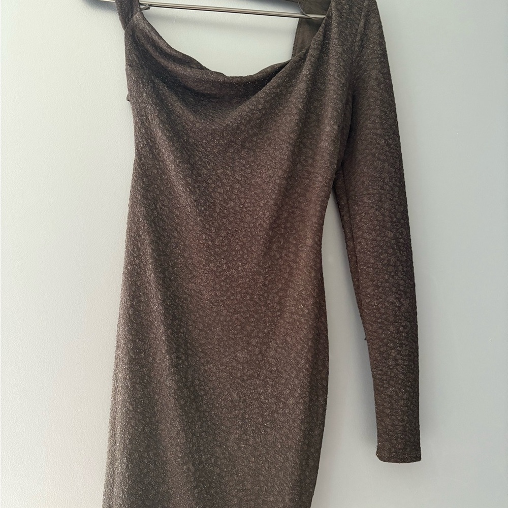 Windsor Asymmetrical Brown Dress